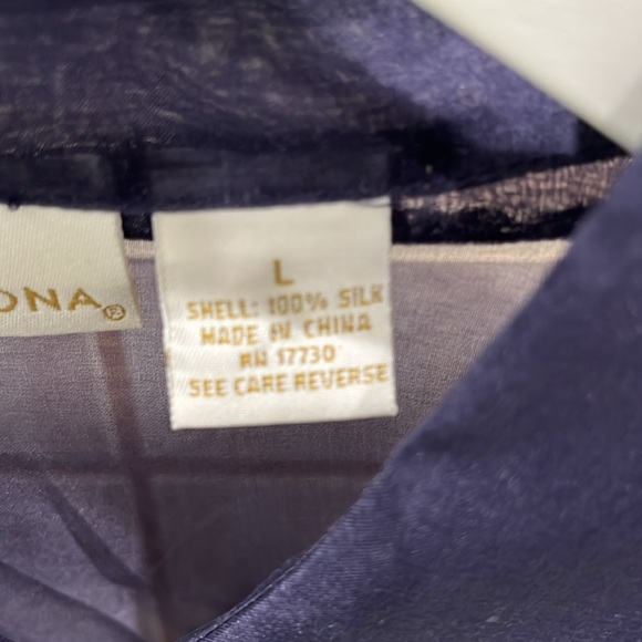 Purple sheer blouse with beaded tank set - Picture 6 of 7